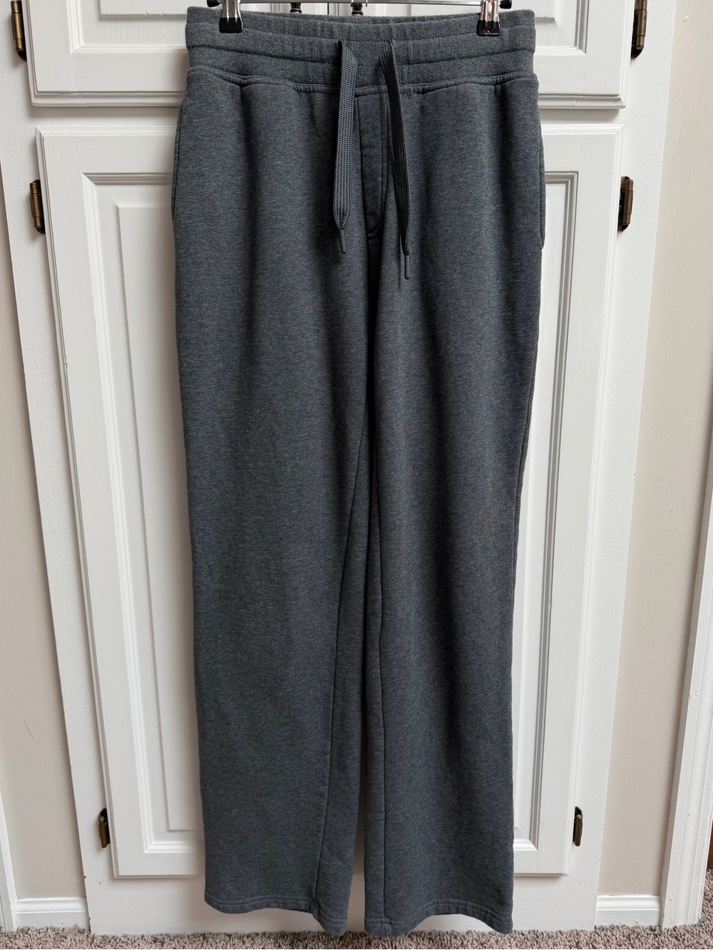 American Tall Fleece Open Bottom Sweatpants Gray Size Small Tall
